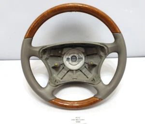 ✅ 00-06 OEM Mercedes W220 S500 S430 Driver Steering Wheel Leather Wood NOTE* - Picture 1 of 19