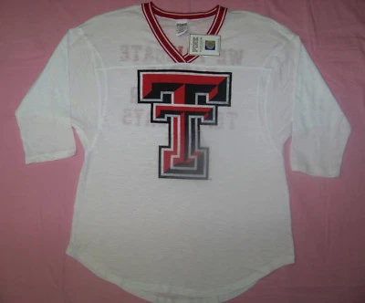 Camisa Victoria's Secret ROSA Texas Tech Red Raiders Manga 3/4 BLING NUEVA CON ETIQUETAS Mediana Foto 1 de 4