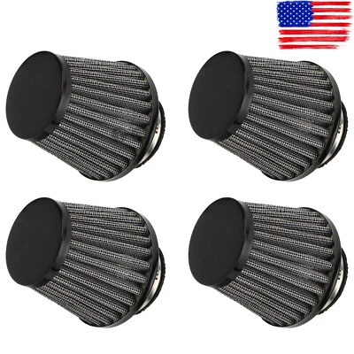 Fits Honda CB500 CB550 CB750 69-76 Small Black 39mm Air Filter Pod Set of 4 - Image 1 of 4