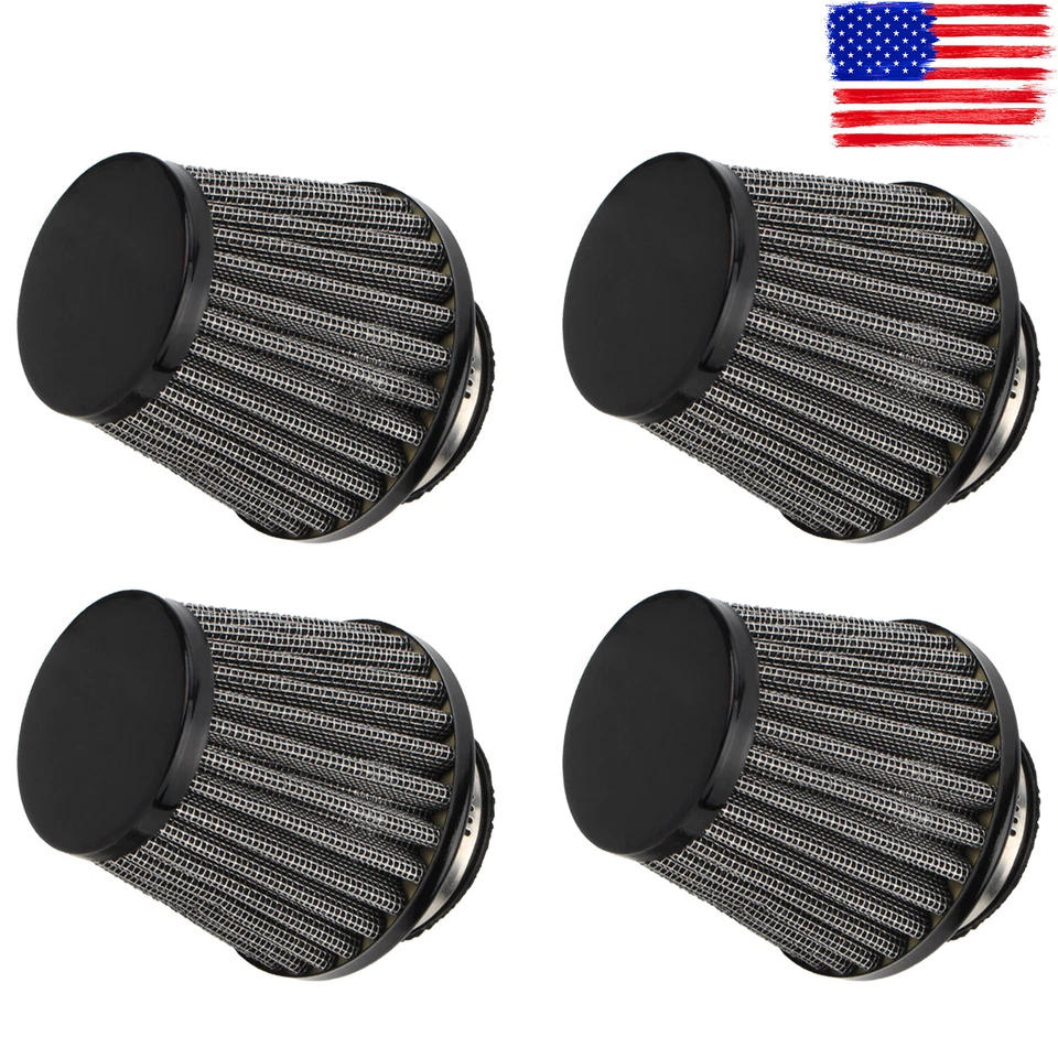 Fits Honda CB500 CB550 CB750 69-76 Small Black 39mm Air Filter Pod Set of 4 - Изображение 1 из 4