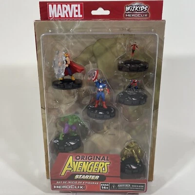 Original Avengers Starter Set:Heroclix 6 Figure Thor/Ant-Man/Wasp/Hulk/Iron Man - Image 1 of 4