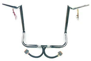 16 x 1.25 Meat Hook Pre Wired Handlebars 2002 - 2006 Harley Electra Glide, Ultra - Picture 1 of 2