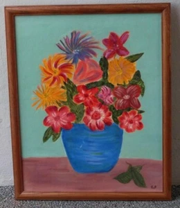 Original Still Life Oil Painting Nicely Framed signed E.P. - Picture 1 of 4