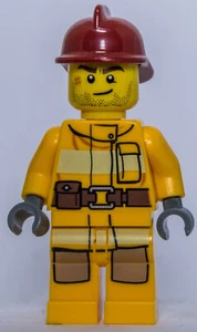 LEGO ® Minifigur Feuerwehrmann City Town Helm dunkelrot Set 4428 4430 - cty0302 - Bild 1 von 5