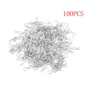 100PCS Stainless Steel Body Shell Clips Pin Or RC 1/16 Model Car S&I1 - Picture 1 of 6