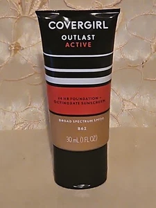 CoverGirl-Outlast-Active 24hr Foundation #862 NATURAL TAN-1 OZ.-NEW! READ! - Picture 1 of 3