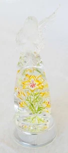 Leuchte Engel aus Glas Gartenfigur Deko Lampe Figur beleuchtet Blume 2834 - Bild 1 von 7