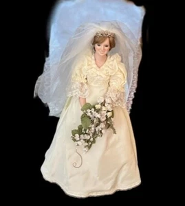 Princess Diana Doll Danbury Bride Mint Porcelain Royal Wedding 18" 1986 - Picture 1 of 8