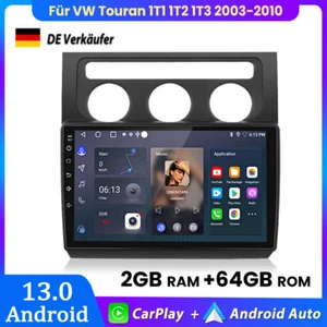 DAB+ 64GB Android 13 APPLE Carplay Autoradio Für VW Touran 1T1 1T2 1T3 2003-2010 - Bild 1 von 13