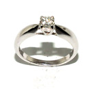 Ladies Womens 9Ct 9Carat White Gold Diamond Solitaire Engagement Ring Uk Size N