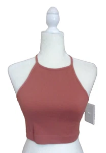 Top Shirt Bozzolo Summer Juniors Medium /Large Brown Rust Spaghetti Strap NEW - Picture 1 of 10