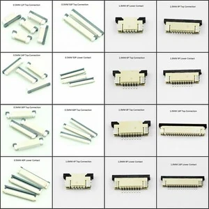 FFC/FPC Flat Cable Connector Socket 0.5mm 1.0mm 4P-60P TOP/BOTTOM Kit Set New - Picture 1 of 12