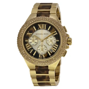 Orologio Cronografo Michael Kors Camille Donna Tono Oro Tartaruga MK7269 - Foto 1 di 6