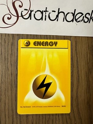 ERROR Miscut Misprint - Pokemon LIGHTNING ENERGY - Base Set - 100/102 - Image 1 of 2