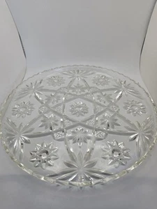 Anchor Hocking Early American Prescut Platter - Star of David 11″ Large Glass - Picture 1 of 4