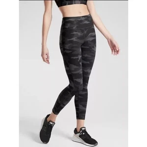 Athleta Ultimate Camo 7/8 Tight Leggings Damen Größe XS Schwarz High Rise Cropped - Bild 1 von 6