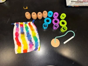 Lovevery Threadable Threading Bead Beading Kit with Organic Cotton Bag Complete - Picture 1 of 7