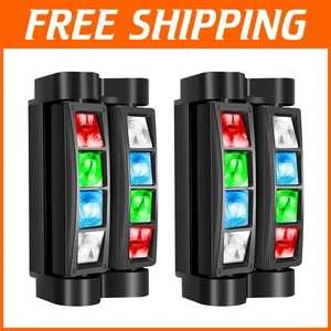 RGBW Moving Head DJ Lights, Sound Activated - 2 Pack - Picture 1 of 12
