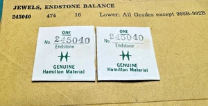 LOT X 2 Hamilton 16er Taschenuhr Endstein Unruh Jewel Lower 245040 474 - Bild 1 von 1