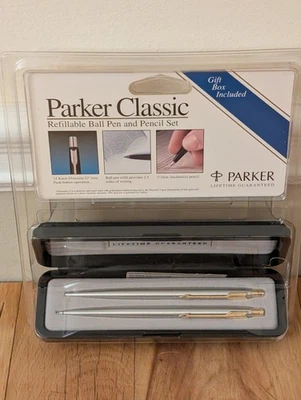 Bolígrafo Cross de metal inoxidable y lápiz de 0,5 mm hecho en EE. UU. Nuevo Foto 1 de 4