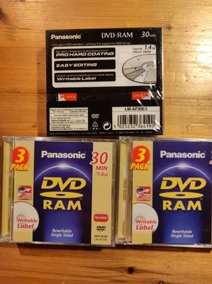 DVD-RAM, 3,5", 1,4GB, 30 Min Laufzeit, 9 Stück, Originalverpackt - Bild 1 von 2