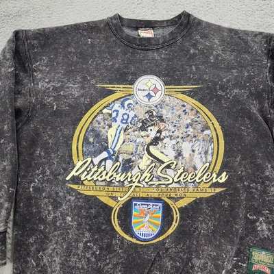 Sudadera Camisa De Colección Pittsburgh Steelers Para Hombre Grande Negra Tie Dye Nuez moscada Años 90 Foto 1 de 4