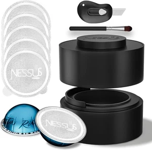 Wiederverwendbare Kaffeepads Set für Nespresso Vertuo mit 100 Foliendeckeln - Bild 1 von 5