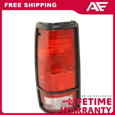 Luz trasera transparente y roja lente lado del conductor halógena para 83-94 GMC Jimmy Typhoon Foto 1 de 4