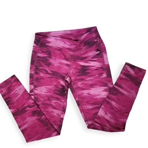Reebok Dark Pink Camo Low Rise Full Length Activewear Leggings Women Sz XS - Picture 1 of 8