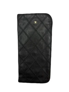 CHANEL Glasses Case Leather Black USED E0319-5 - Picture 1 of 21