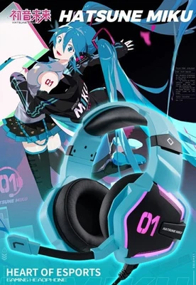 Anime Moeyu x Machenike - Hatsune Miku Heart of Esports Wired headphones - Image 1 of 4