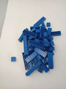 Lego blue brick 2x2 ,2x6, 2x8, 2x10 60Pieces. #369 - Picture 1 of 5