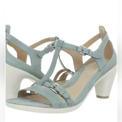 Sandalias de cuero Ecco esculpidas 65 con correa en T Foto 1 de 4