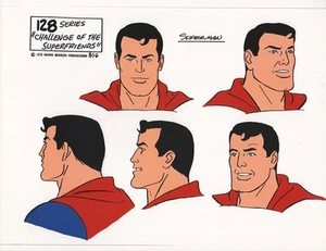CHALLENGE Of The SUPER FRIENDS : SUPERMAN'S HEAD MODEL SHEET DC ALEX TOTH - Picture 1 of 1