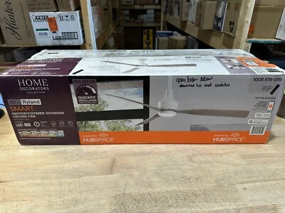 *scratch On Downrod* HDC Ryland 52” Smart Indoor/Outdoor Matte White Ceiling Fan - Image 1 of 4