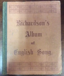 Richardson's Album of English Song Songbook 1880 Antique SheetNoteMusic - Picture 1 of 12