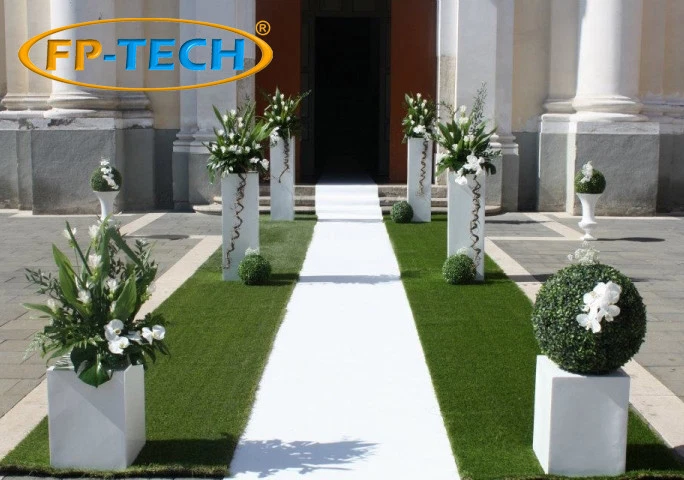 FP-Tech 1 x 50 m Tappeto per Matrimonio in Poliestere - Bianco (FP-TPB-P)