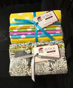 NEW 2 x 5 piece Fat Quarters Bundles 18" X 21" Fabric Stax - Picture 1 of 2