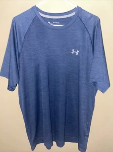 Under Armour T-shirt 2XL XXL Blue HeatGear Performance Loose Fit Sports - Picture 1 of 5