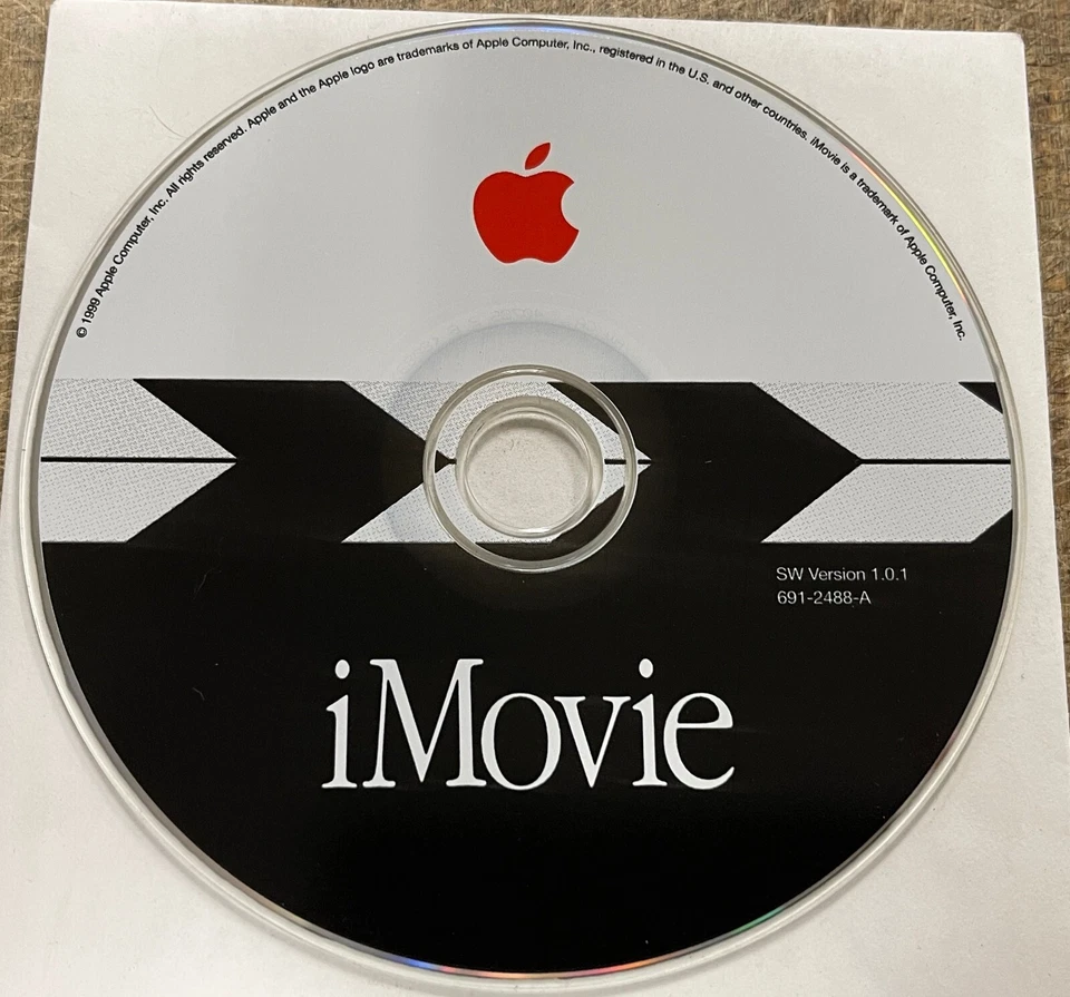 Apple iMovie Software Version 1.0.1 691-2488-A - Image 1 of 1