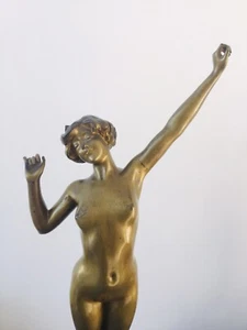 Art Deco Original Bronze Figur von Paul Philippe 57 cm hoch große Ausführung - Bild 1 von 12