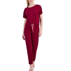 Jenni Intimates 2-Piece Crop Top & Jogger Pants Women's Pajama Set, Sz-XL - Picture 1 of 2