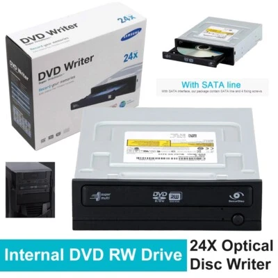Internal DVD RW Drive - 24X Optical Disc Writer/Rewriter Burner for DVD±R & CD-R - Image 1 of 4