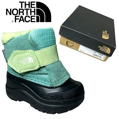 The North Face Niño Pequeño Alpenglow II Botas Talla 4 Aqua Botas de Invierno NUEVAS EN CAJA Foto 1 de 4