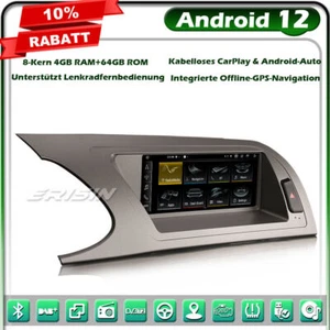 8.8" Android 13 Autoradio GPS Navi für Audi A4 DAB+WiFi CarPlay IPS BT 5.0 64GB - Bild 1 von 21