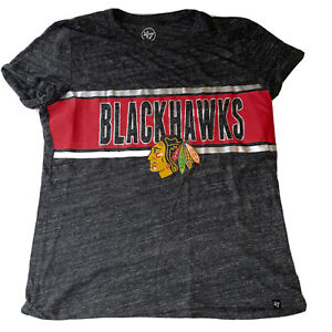 Chicago Blackhawks 47 Brand Womens T-Shirt NEW Medium