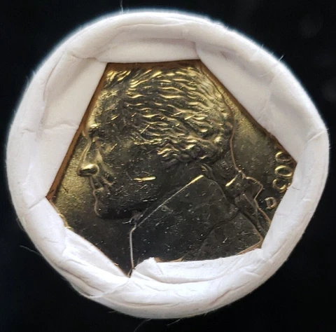 2003 D UNCIRCULATED JEFFERSON NICKEL ROLL - L@@K - FREE SHIPPING Cover