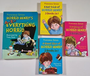 Horrid Henry Francesca Simon 3 in 1 Books Orion Paperback Hardback Bundle - Picture 1 of 8