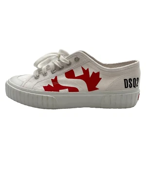 Scarpe da ginnastica da uomo Designer DSquared2 White Maple Leaf taglia EU 42... - Immagine 1 di 4