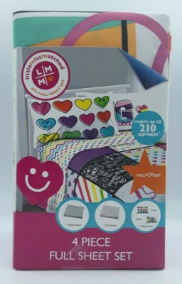 NEW! Little Miss Matched 4 Piece Full Sheet Set Bedding, Let YOU be YOU!!! - Image 1 of 3